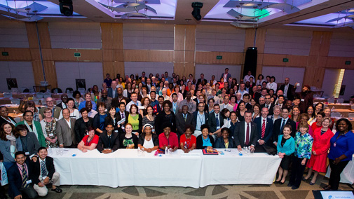 Crowd of attendees at the General Meeting in 2015