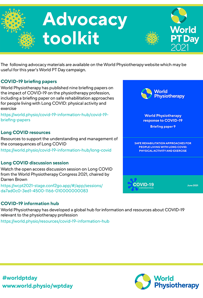 Image of World PT Day 2021 advocacy toolkit
