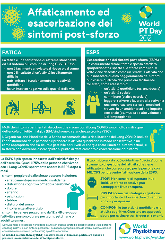 Image of World PT Day 2021 Information sheet 3 in Italian