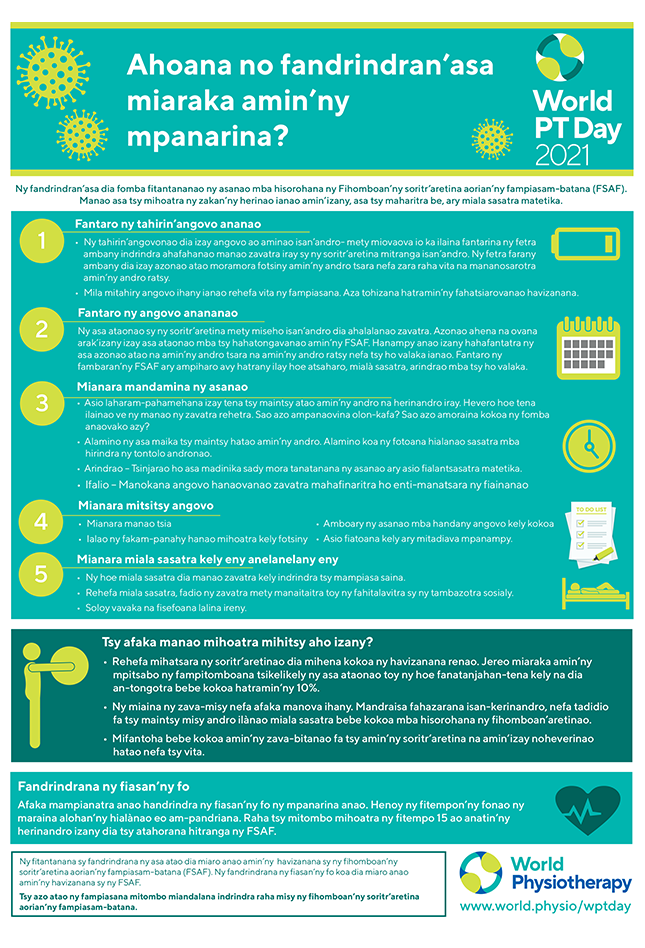 Image for World PT Day 2021 InfoSheet 4 in Malagasy