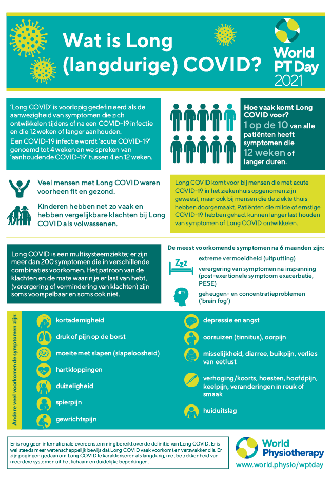 Image for World PT Day 2021 InfoSheet 1 in Dutch