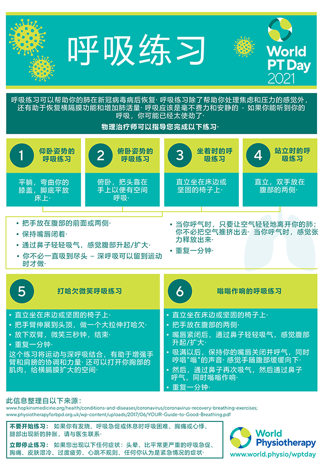 Image of World PT Day 2021 information sheet 5 in Chinese - Simplified