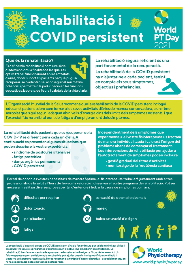 Image for World PT Day 2021 InfoSheet 2 in Catalan