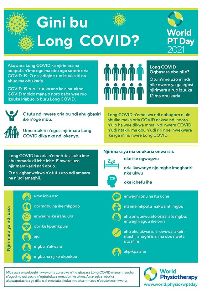 World PT Day information sheet 1. Igbo