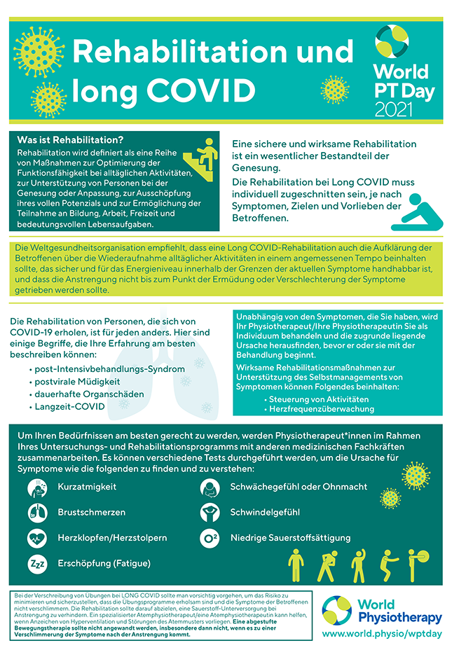 Image of World PT Day 2021 info sheet 2 in German