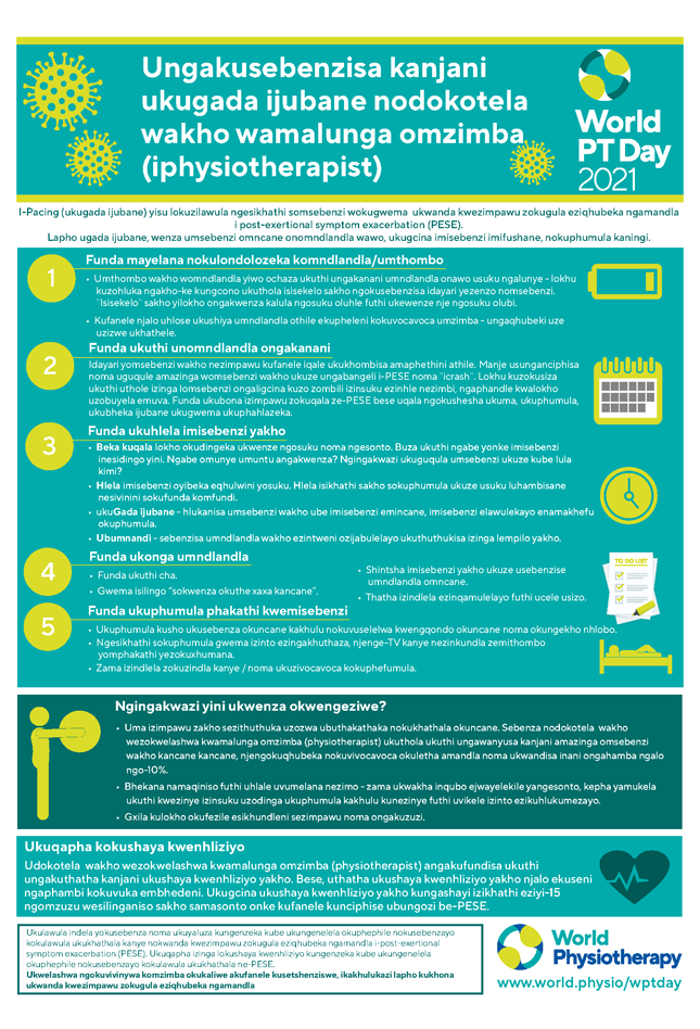 World PT Day information sheet 4. IsiZulu