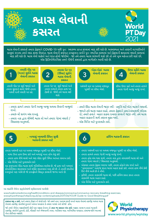 World PT Day information sheet 5. Gujarati