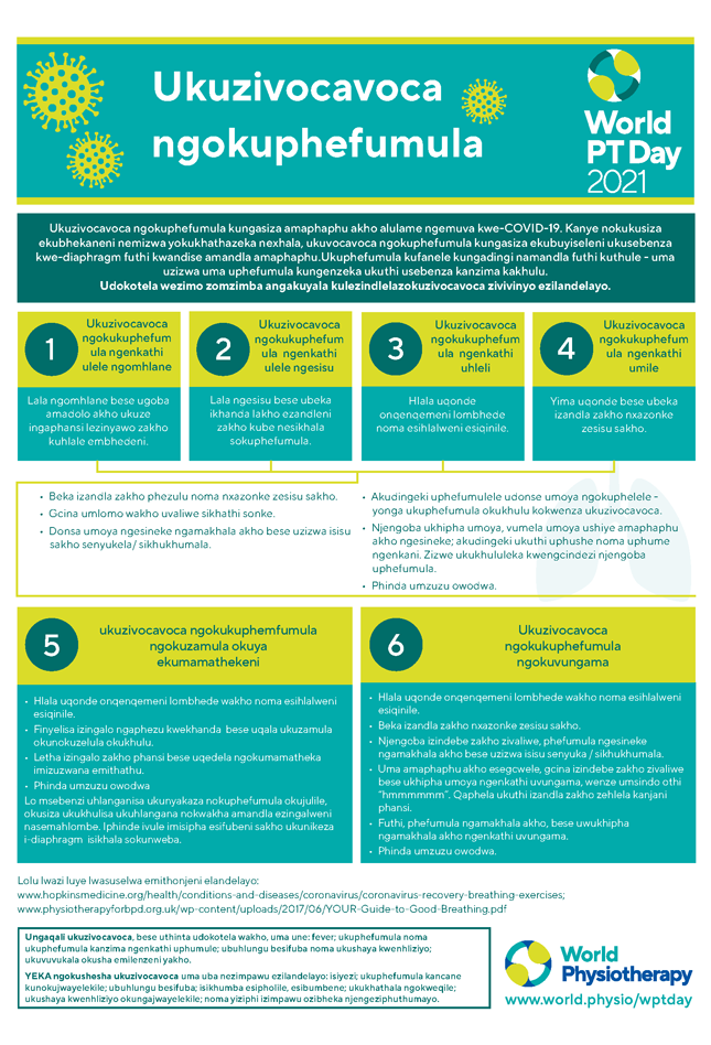 World PT Day information sheet 5. IsiZulu