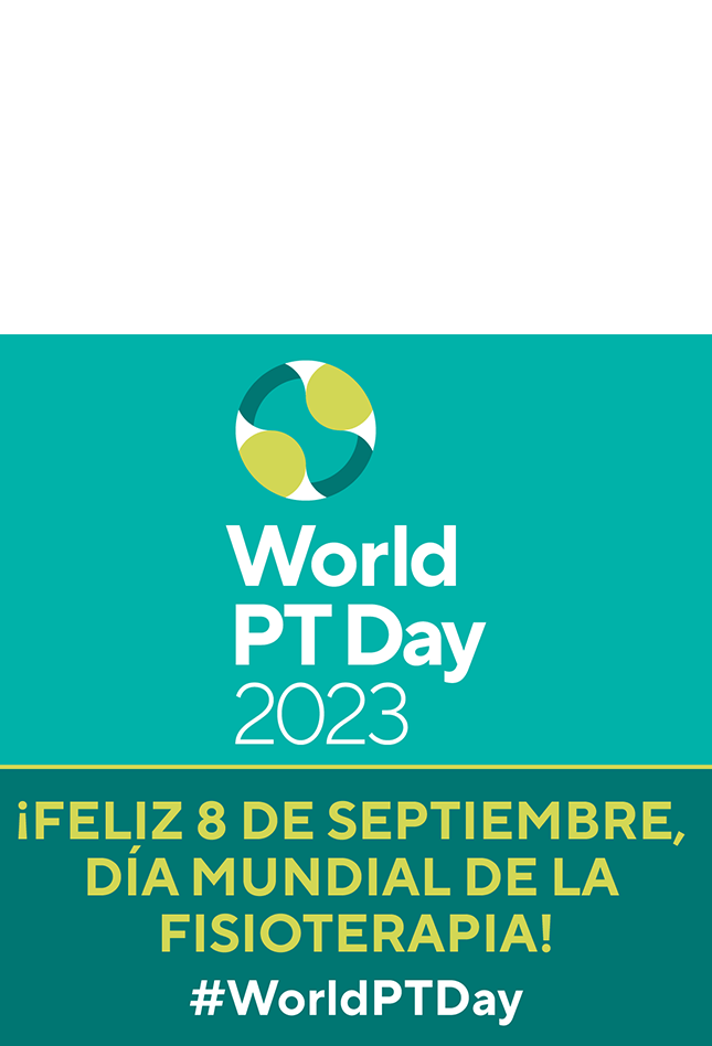 Happy World PT Day graphic in Spanish for social media