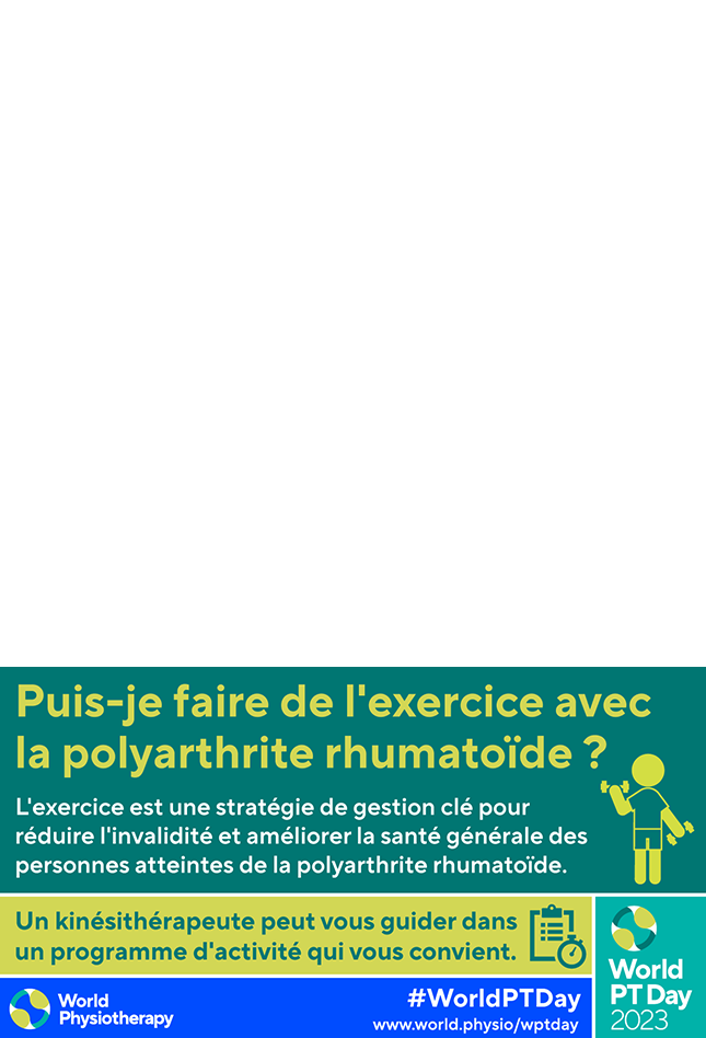 World PT Day 2023 social media graphic in French