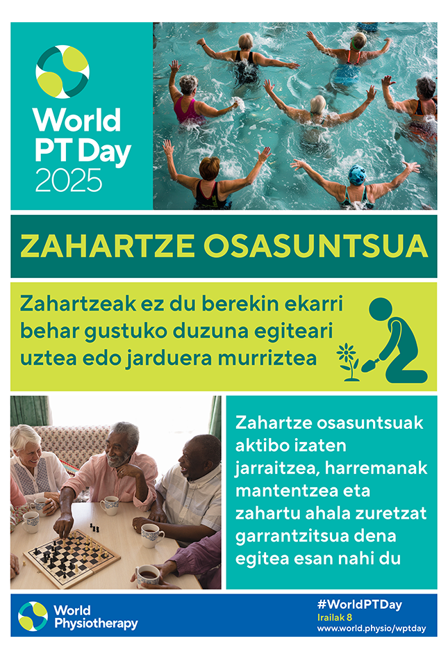 Thumbnail graphic for World PT Day 2025 poster 1 in Basque