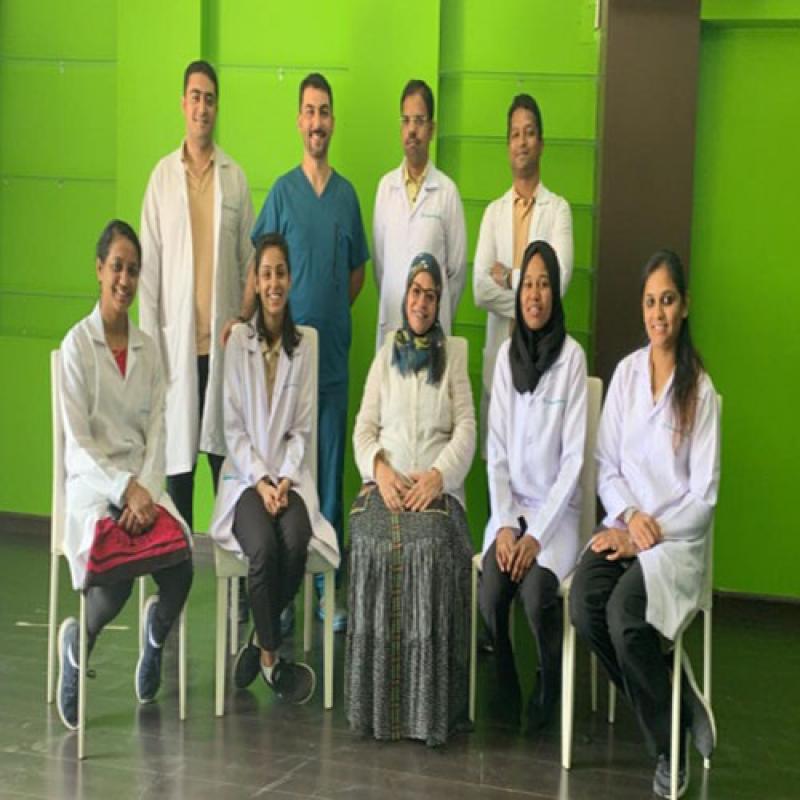 Photograph showing a celebration held in Oman to mark World PT Day 2019