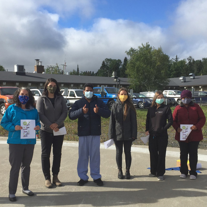 Photograph of World PT Day 2020 being celebrated at the Red Lake Margaret Cochenour Memorial Hospital