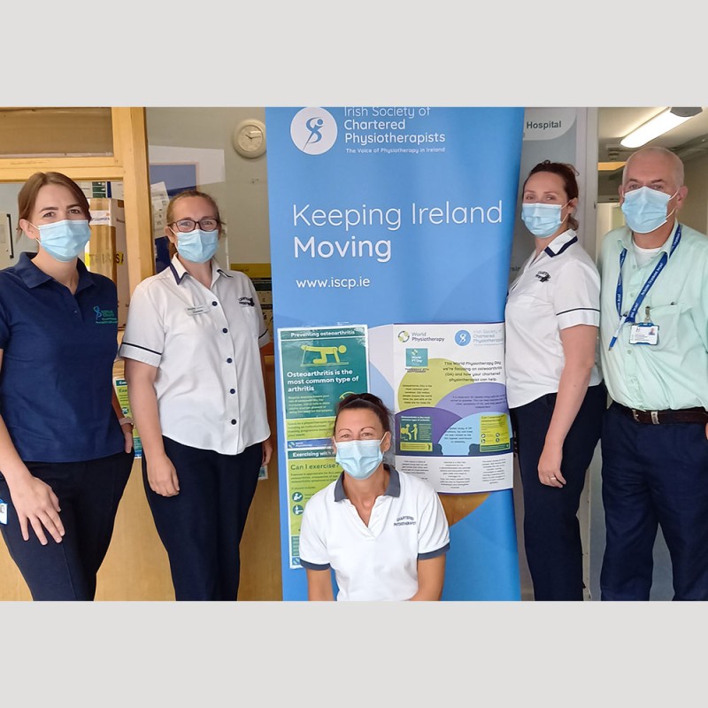 Photo of one of the activities held by the Irish Society of Chartered Physiotherapists to mark World PT Day 2022