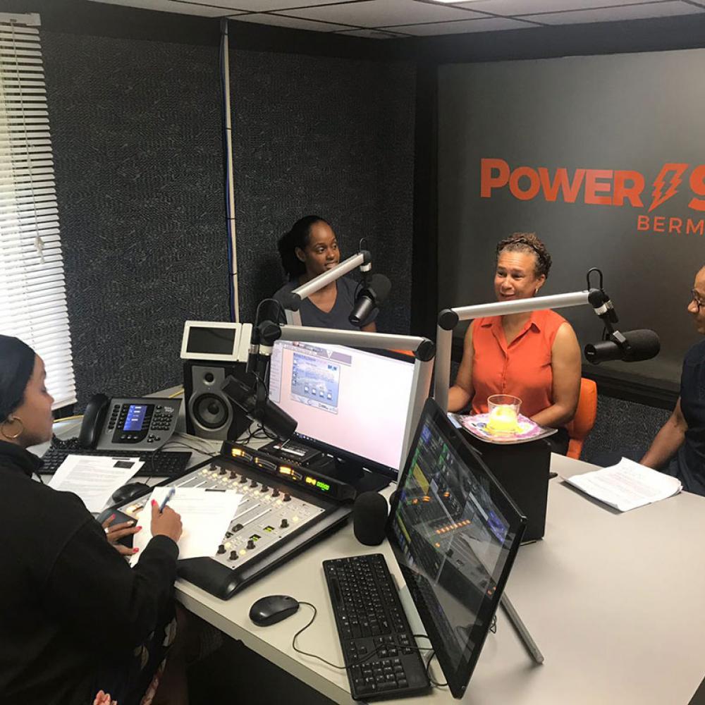 Photograph showing a celebration held in Bermuda to mark World PT Day 2018