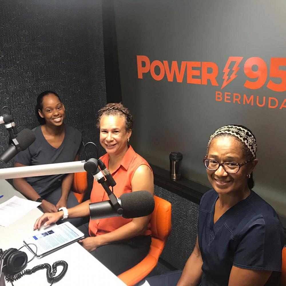 Photograph showing a celebration held in Bermuda to mark World PT Day 2018