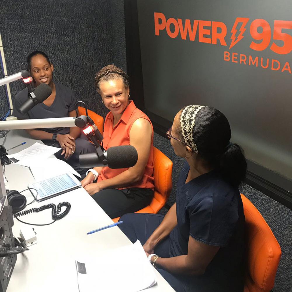 Photograph showing a celebration held in Bermuda to mark World PT Day 2018