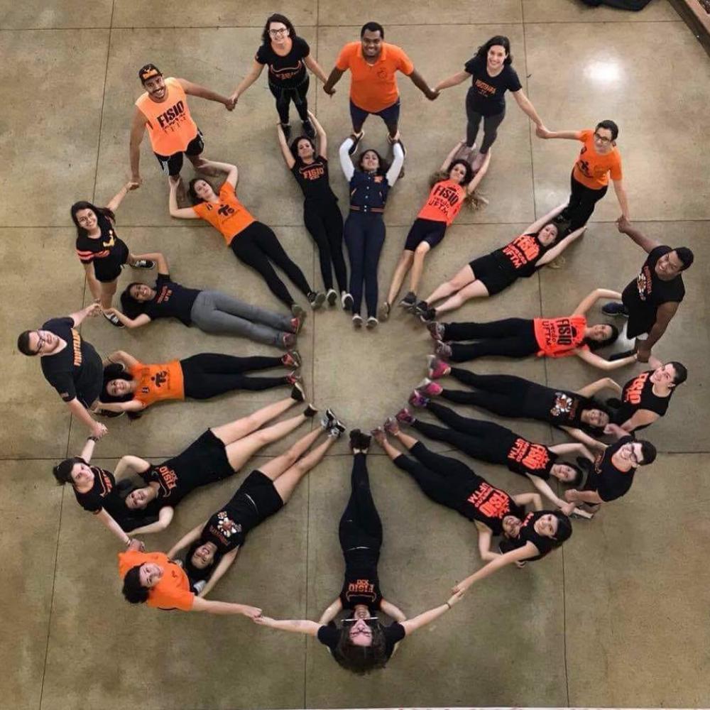 Photograph showing a celebration held in Brazil to mark World PT Day 2018