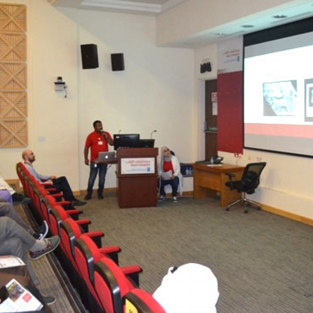 Photograph showing a celebration held in Qatar to mark World PT Day 2018