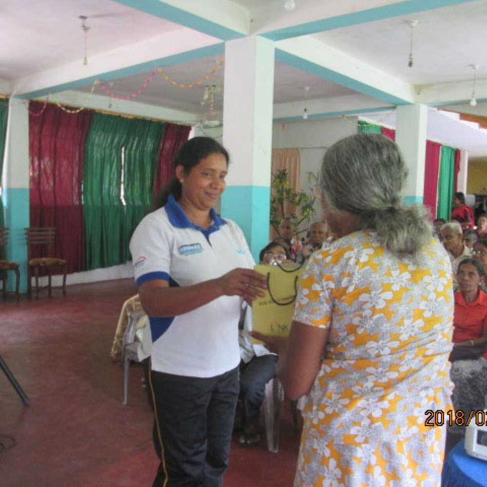 Photograph showing a celebration held in Sri Lanka to mark World PT Day 2018