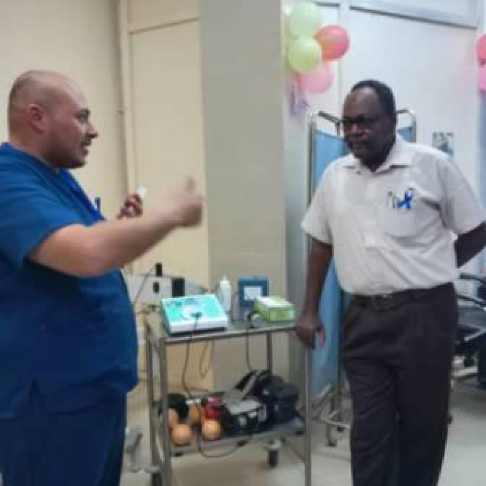 Photograph showing a celebration held in Sudan to mark World PT Day 2018