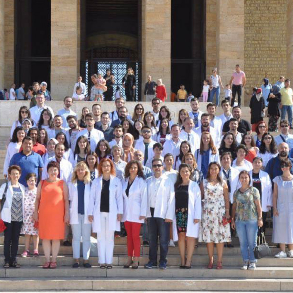 Photograph showing a celebration held in Turkey to mark World PT Day 2018