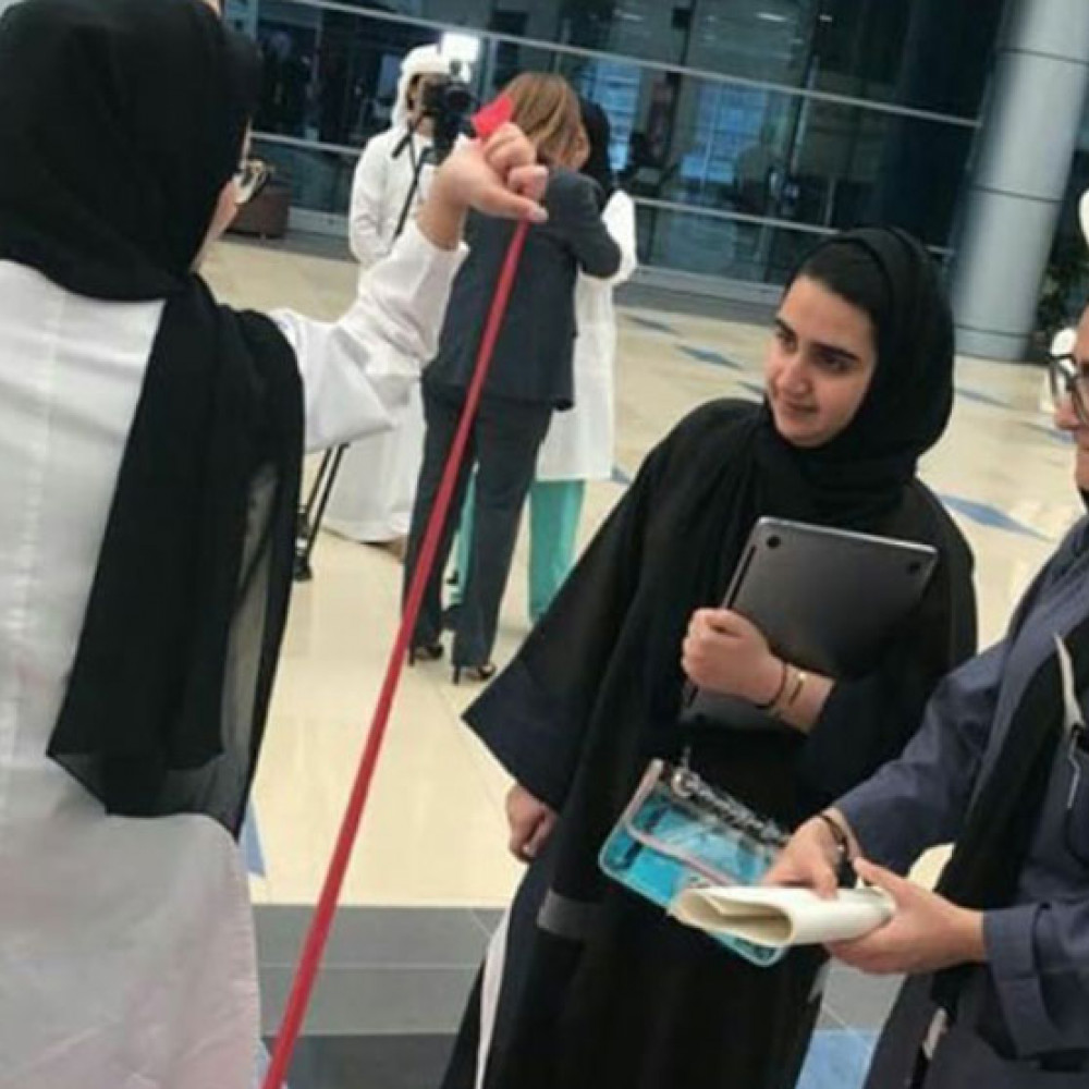 Photograph showing a celebration held in the United Arab Emirates to mark World PT Day 2018