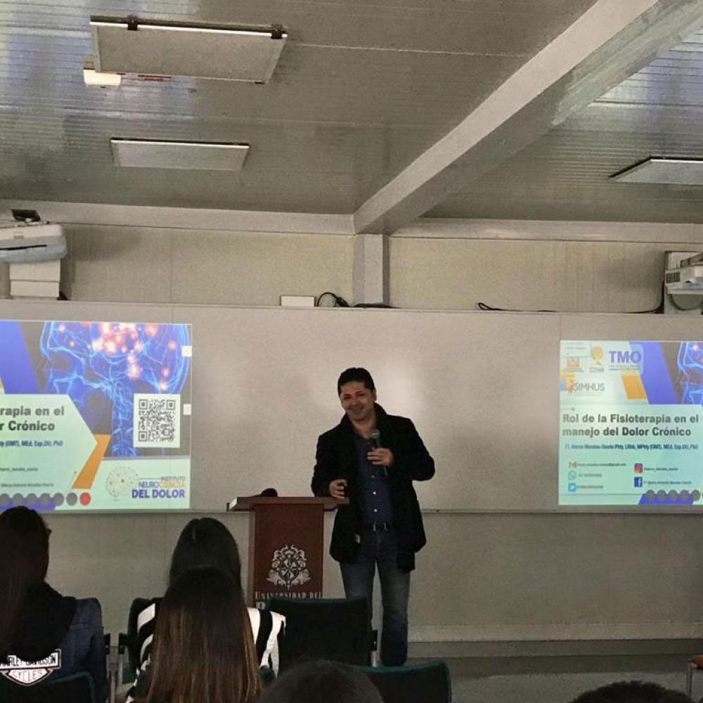 Photograph showing one of the celebrations held in Colombia to mark World PT Day 2019