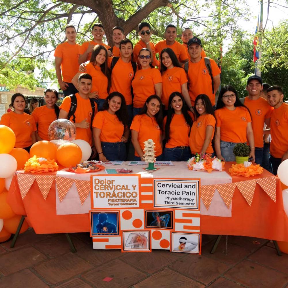 Photograph showing one of the celebrations held in Colombia to mark World PT Day 2019