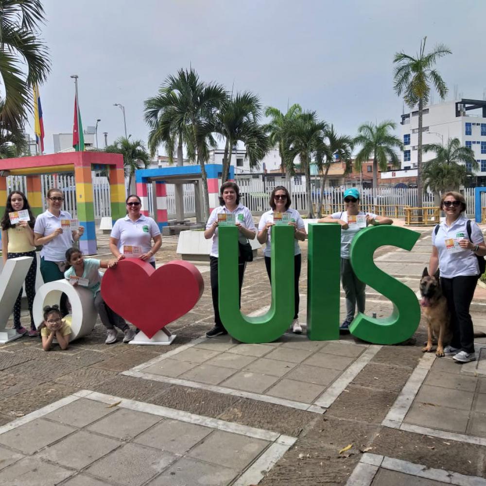 Photograph showing one of the celebrations held in Colombia to mark World PT Day 2019