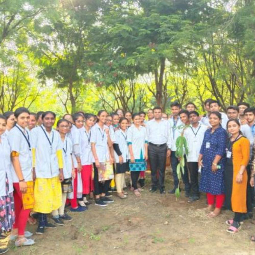 Photograph showing a celebration held in India to mark World PT Day 2019