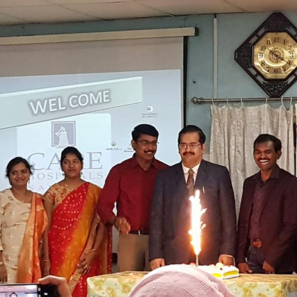 Photograph showing a celebration held in India to mark World PT Day 2019