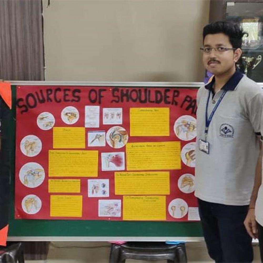 Photograph showing a celebration held in India to mark World PT Day 2019