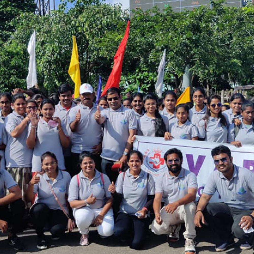 Photograph showing a celebration held in India to mark World PT Day 2019
