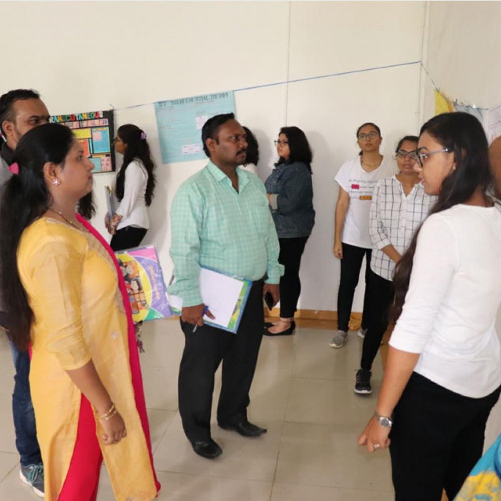 Photograph showing a celebration held in India to mark World PT Day 2019
