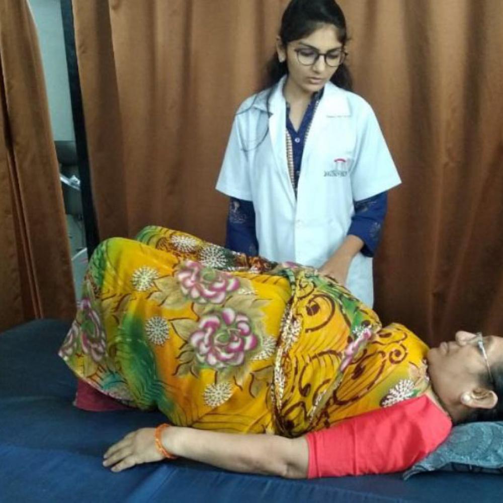 Photograph showing a celebration held in India to mark World PT Day 2019