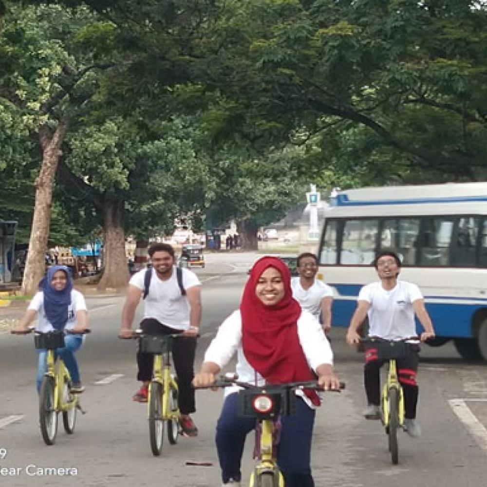 Photograph showing a celebration held in India to mark World PT Day 2019