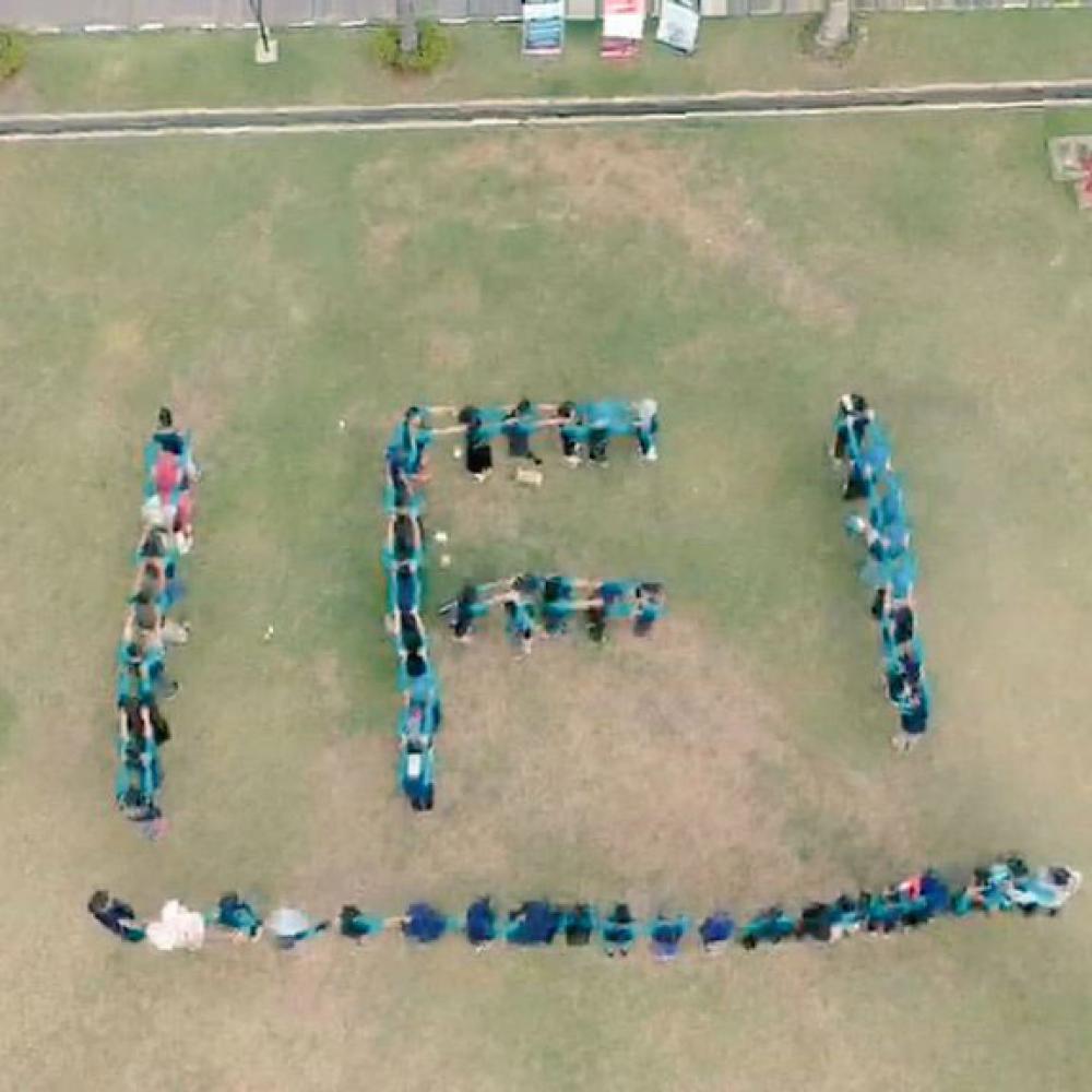 Photograph showing a celebration held in Indonesia to mark World PT Day 2019