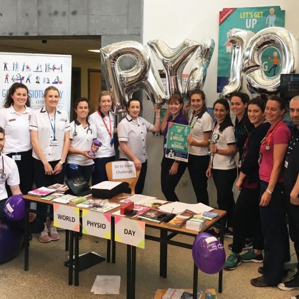 Photograph showing a celebration held in Ireland to mark World PT Day 2019