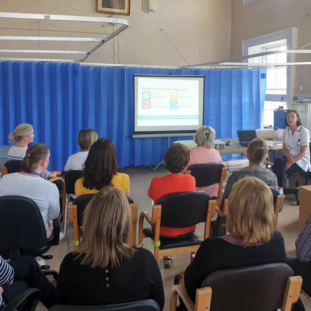 Photograph showing a celebration held in Ireland to mark World PT Day 2019