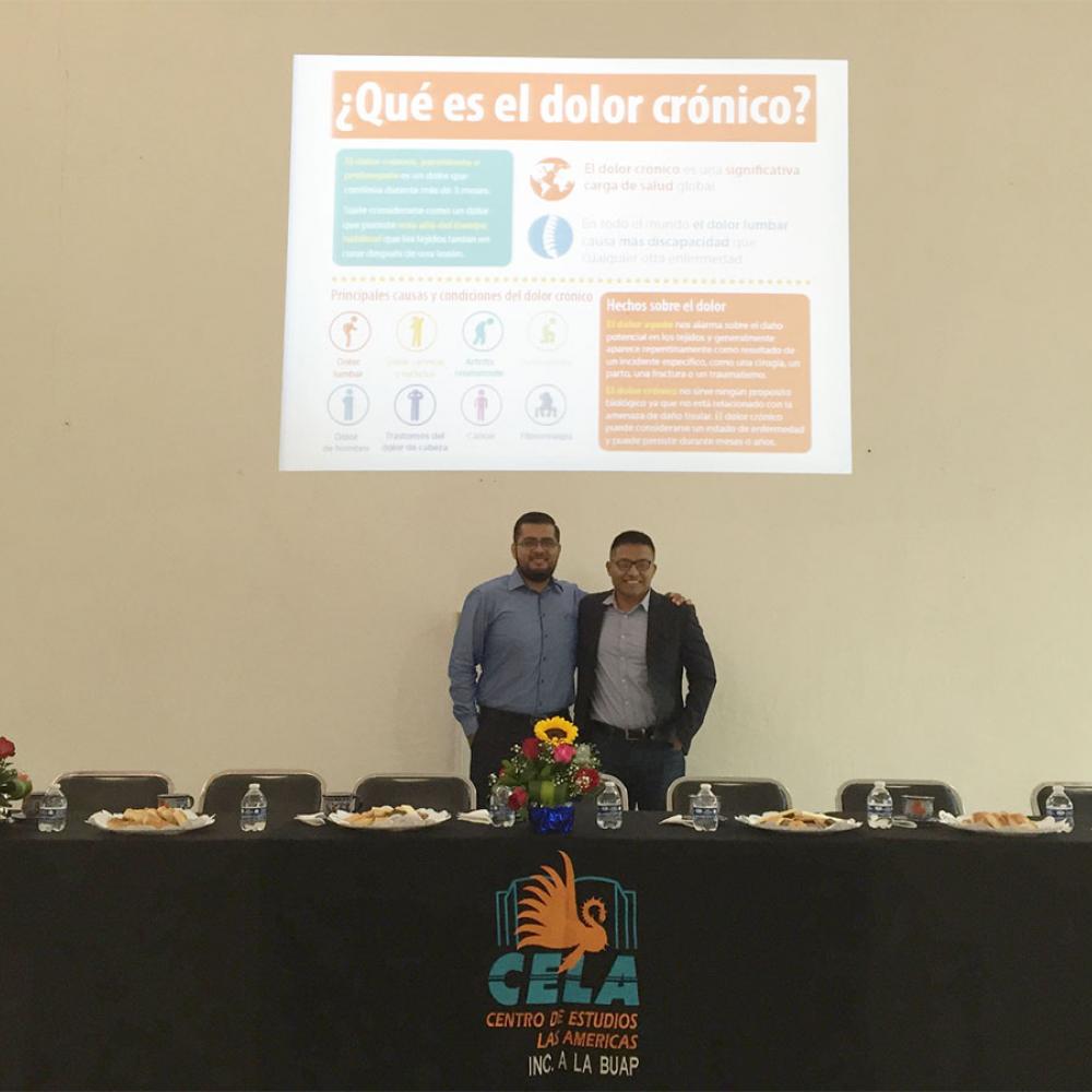 Photograph showing a celebration held in Mexico to mark World PT Day 2019