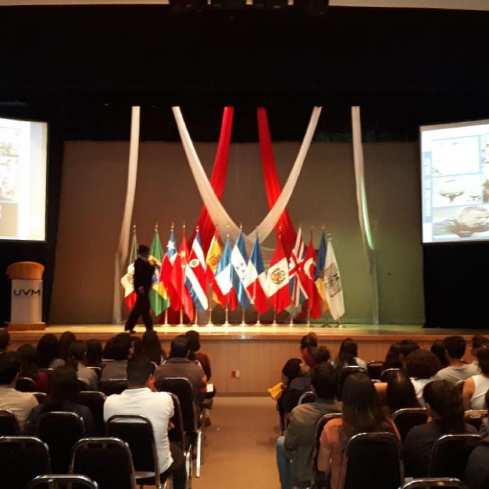 Photograph showing a celebration held in Mexico to mark World PT Day 2019