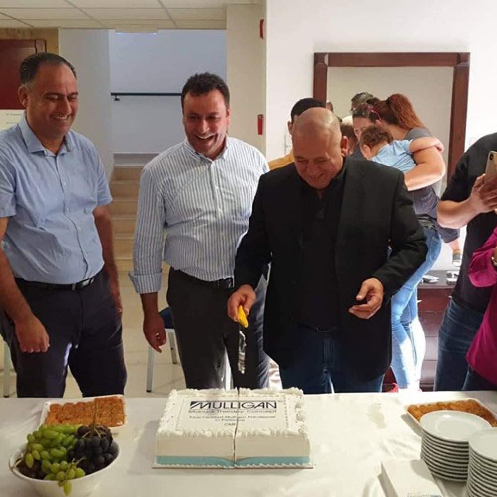 Photograph showing a celebration held in Palestine to mark World PT Day 2019