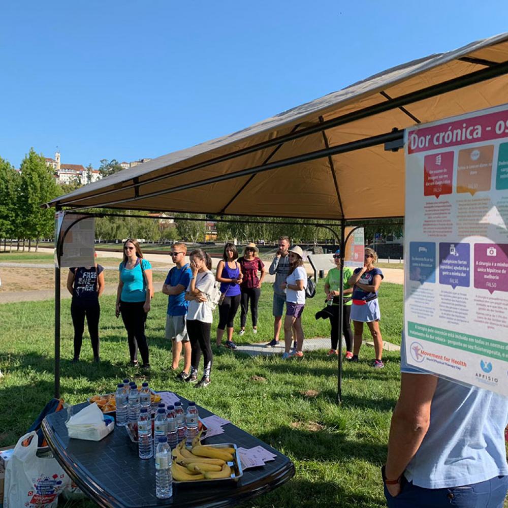 Photograph showing a celebration held in Portugal to mark World PT Day 2019