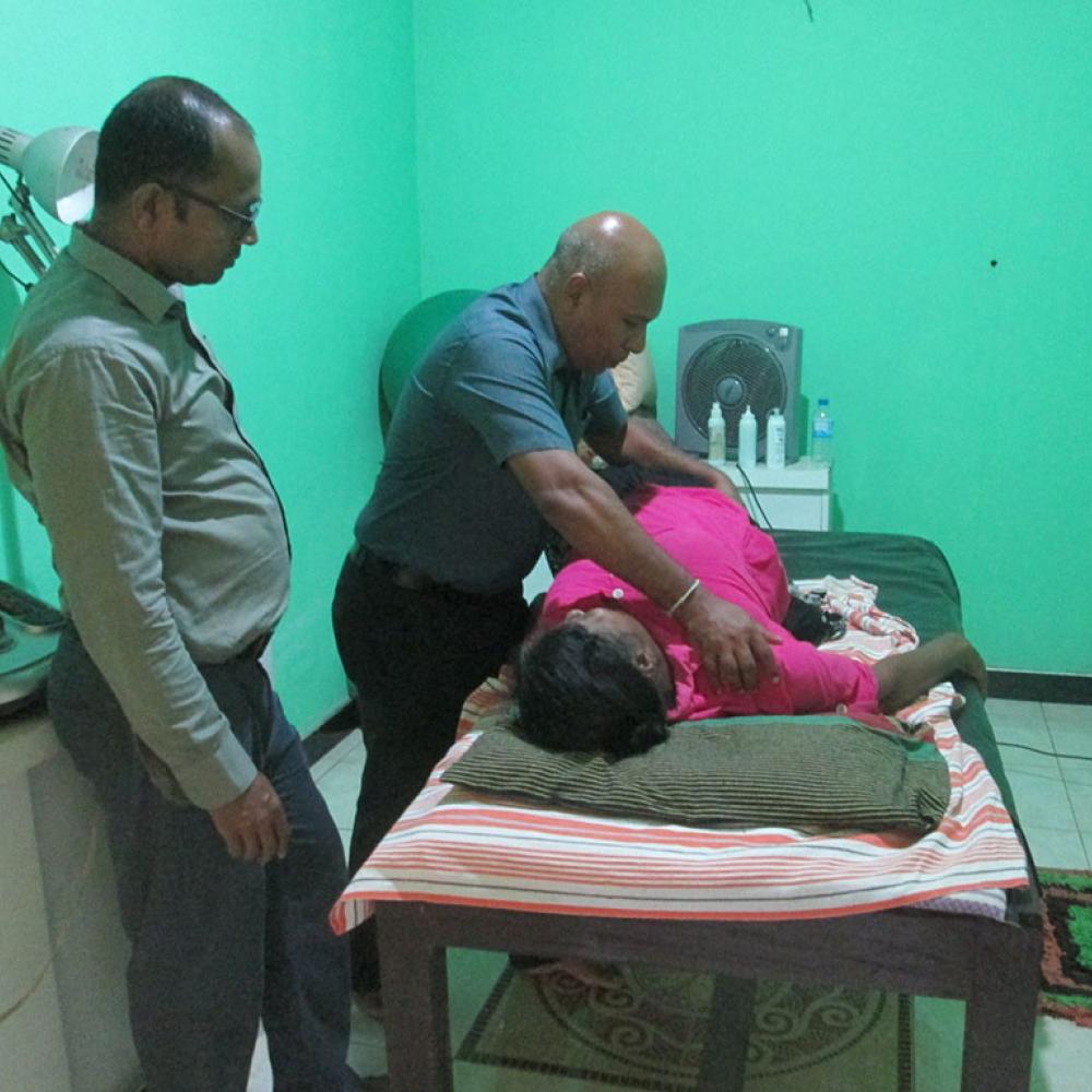 Photograph showing a celebration held in Sri Lanka to mark World PT Day 2019