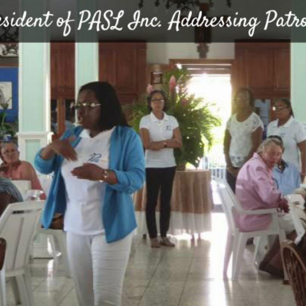 Photograph showing a celebration held in St Lucia to mark World PT Day 2019