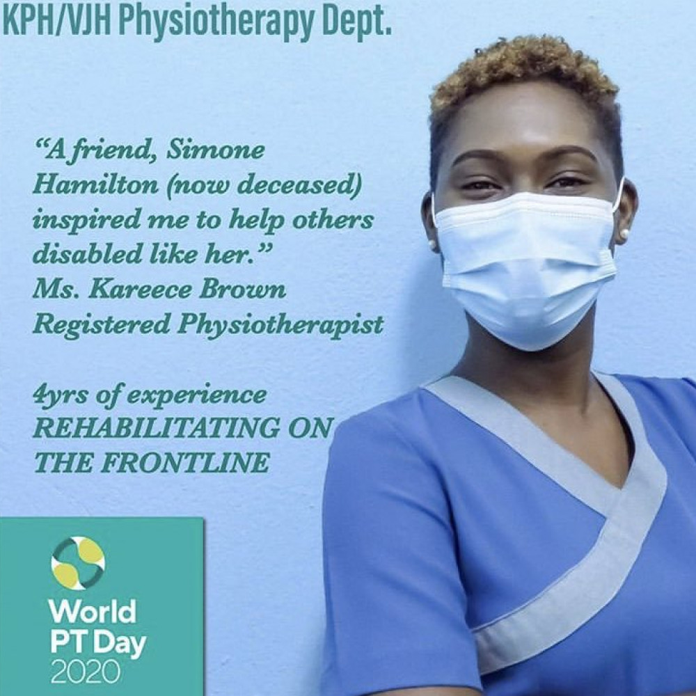 Photo from a physiotherapist at KPH/VJH Physiotherapy Department highlighting why they chose this profession