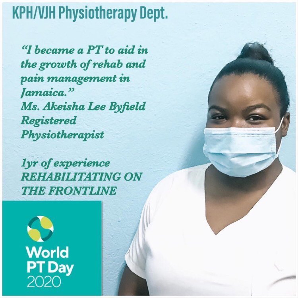 Photo from a physiotherapist at KPH/VJH Physiotherapy Department highlighting why they chose this profession