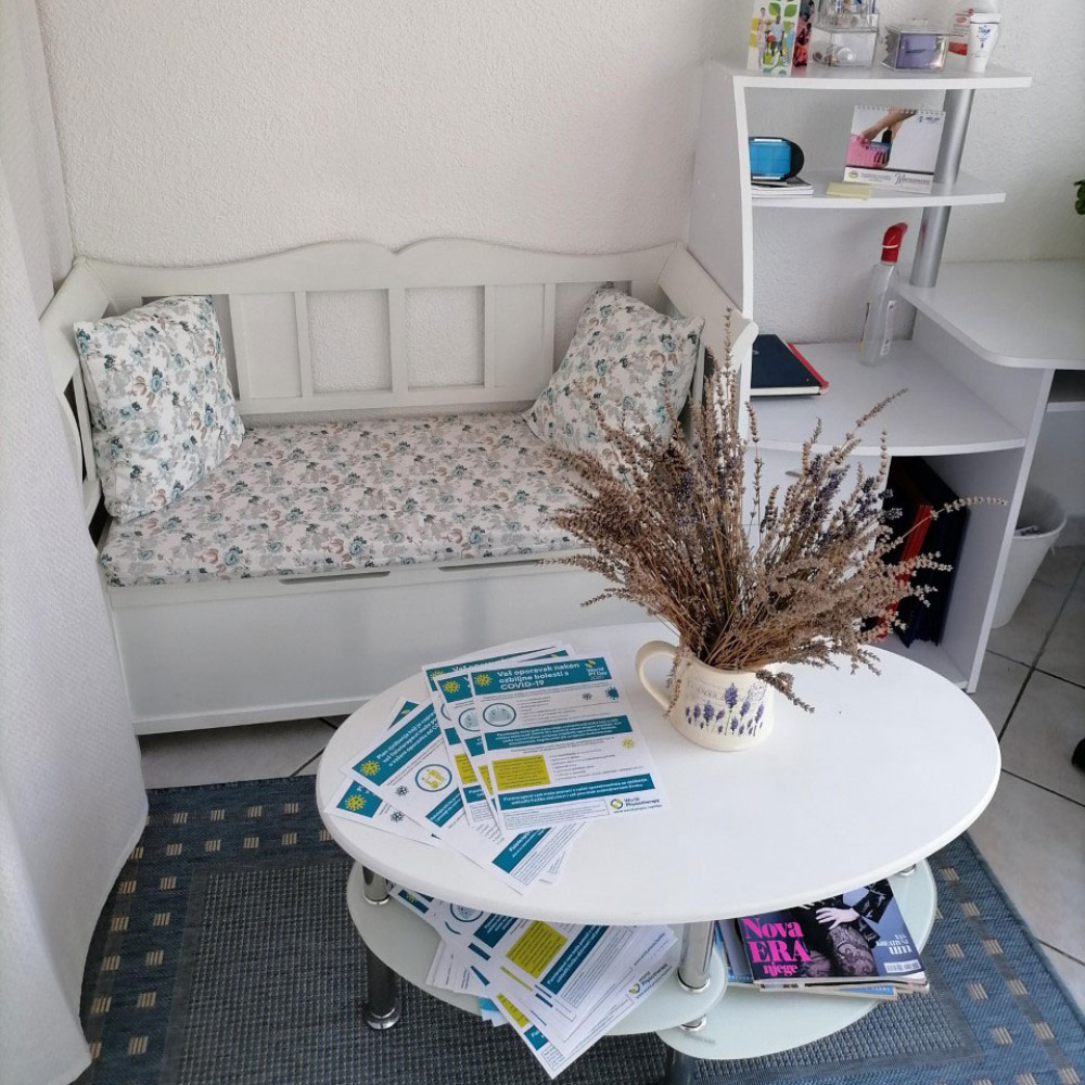 Photograph of World PT Day 2020 materials on display in Bosnia and Herzegovina