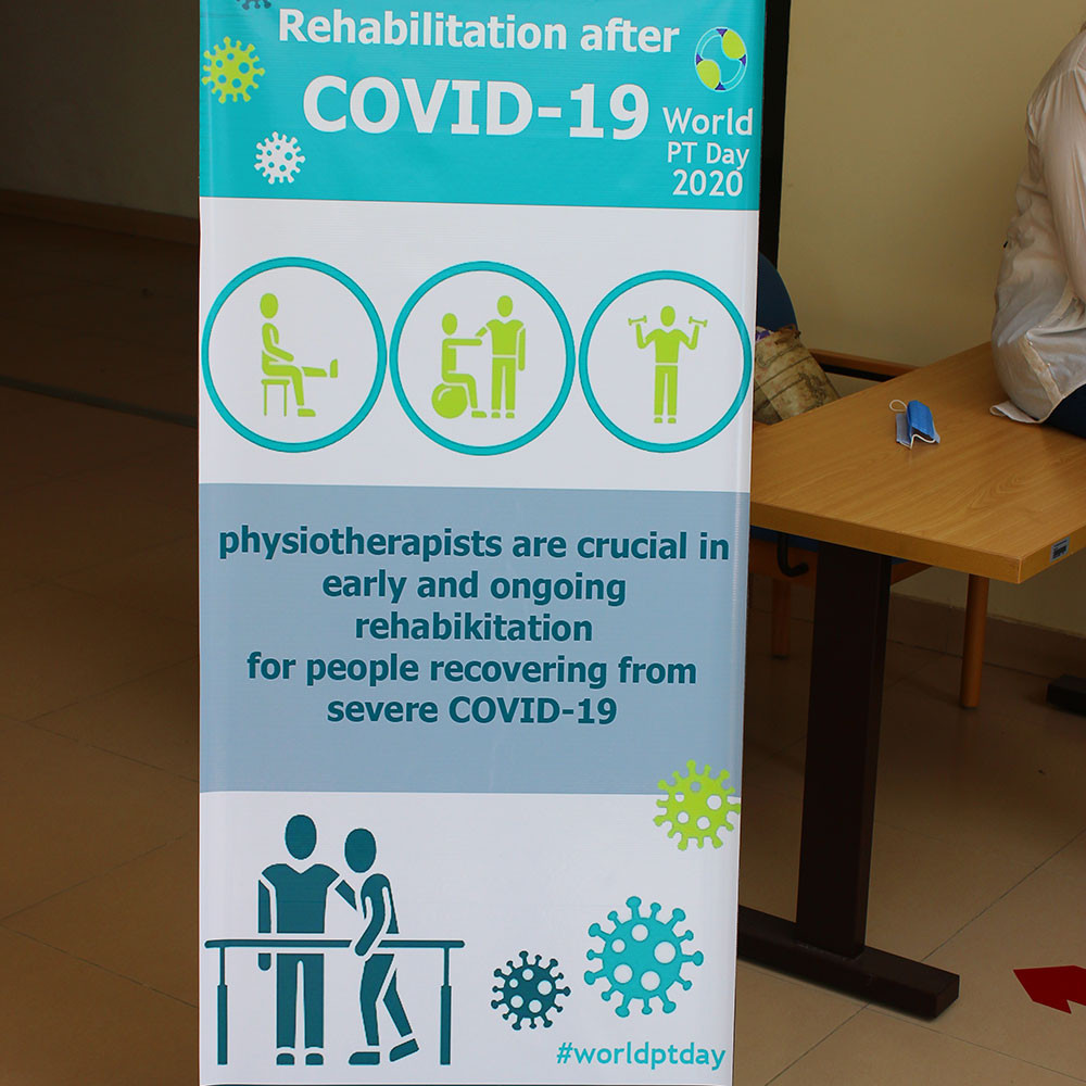 Photograph from Physiotherapy Online and how they marked World PT Day 2020